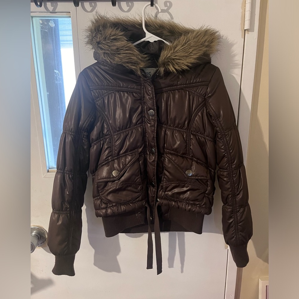 Brown Faux Fur Jacket